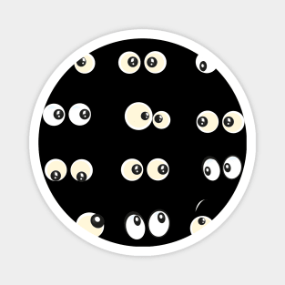 Glowing in the dark spooky eyes Halloween design Magnet